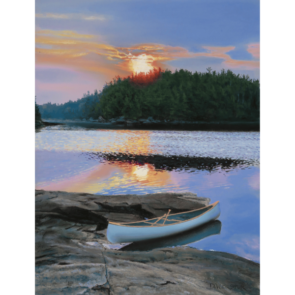 Sunrise With Canoe, Wolseley Bay, French River