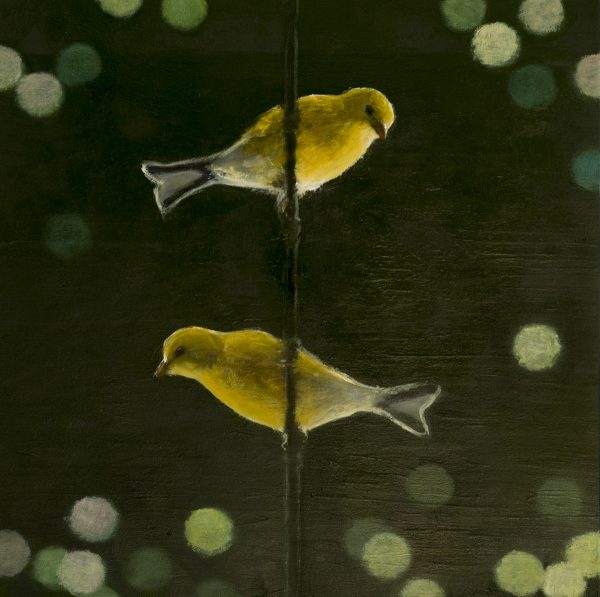 Goldfinches on a Wire